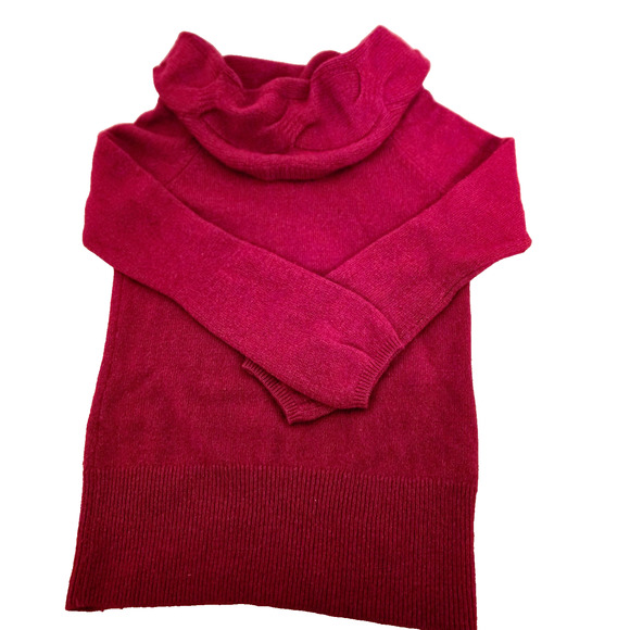 White House Black Market Womens Red Cowl Neck Wool Blend Sweater Size Small - Picture 3 of 9